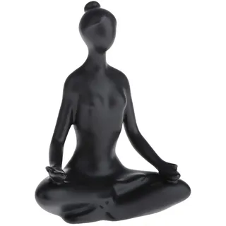 Milageto Damenstatue Yoga-Figur Deko, dekorative Yoga-Statue, Moderne Kunstharz-Statue, Wohnkultur, Frauenskulptur, Sammlerfigur, Meditations-Yoga-Statue für Bücherregal, Wohnzimmer, Tisch, Stil b