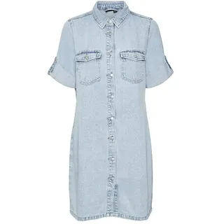 Vero Moda Jennie Kurzarmkleid | Light Blue Denim - M