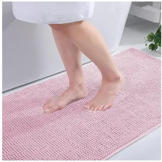 LuxusKollektion Badematte Badezimmerteppich Badematte Badvorleger 40 x 60 cm (Rechteckig) Rosa rosa