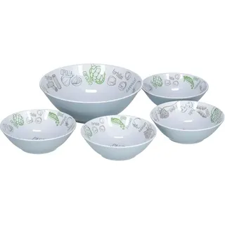 Brunner Salad & Pasta Melamin Schüssel-Set Weiß 5-tlg.