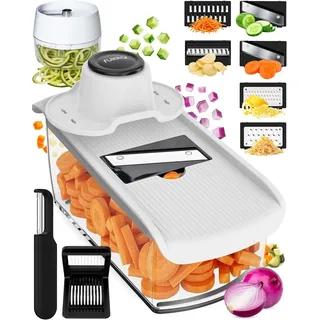 Fullstar Pro - 11-in-1 Mandoline Gemüsehobel, Julienneschneider und Reibe