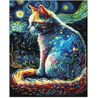 needleart world (hong kong) ltd. Diamond Painting Katze bei Nacht