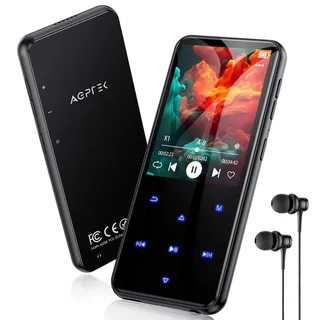 AGPTEK 64GB MP3 Player Bluetooth 5.3 mit 2,4" TFT Farbbildschirm HiFi Musik