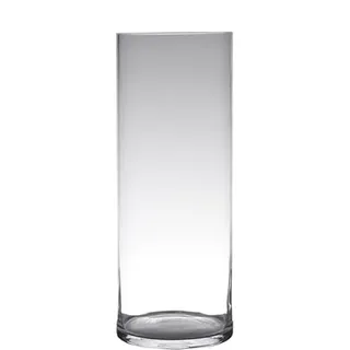 Bodenvase, Dekoglas Zylinder Cold Cut H. 60cm D. 18,5cm transparent Glas Hakbijl