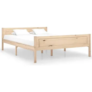 vidaXL Massivholzbett 120 x 200 cm Braun