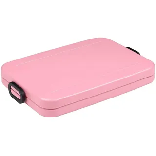 Mepal Lunchbox Take a Break flat – Nordic pink – 900 ml Inhalt – Brotdose für die Laptoptasche – für bis zu 4 Butterbrote – spülmaschinen