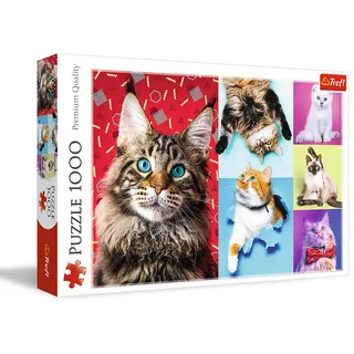 Trefl 10591 Lustige Katzen 1000 Teile, Premium Quality, für Erwachsene und Kinder ab 12 Jahren Puzzles, Multicolor