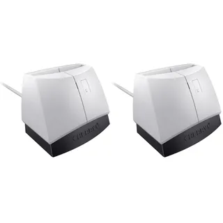 CHERRY Smart Terminal ST-1144, USB-Smartcard Terminal, Chipkarten Lesen & Beschreiben, Zugriffskontrolle, Netzwerk-Logon, Einhändig Bedienbar, Grau-Schwarz (Packung mit 2)