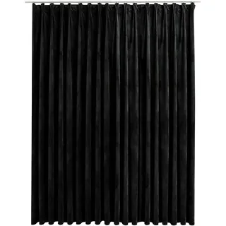vidaXL Verdunkelungsvorhang mit Haken Samt Schwarz 290 x 245 cm