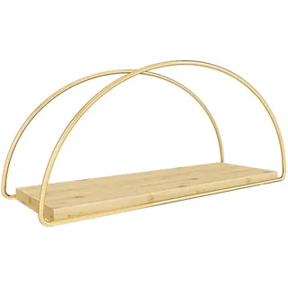 [en.casa] - Wandregal Mynämäki 39x16x17 cm Goldfarben