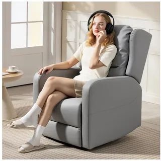 Homcom Relaxsessel Elektrisch 77 x 107 x 89 cm Grau mit Knetmassage und Fernbedienung