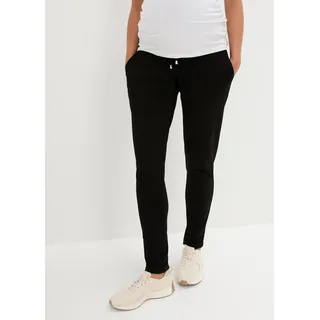Umstandshose BONPRIX, Damen, Gr. 40/42 (M), N-Gr, schwarz, Obermaterial: 68% Viskose, 28% Polyester, 4% Elasthan, regular fit, Hosen, aus Viskose, Polyester und Elasthan, Regular Fit
