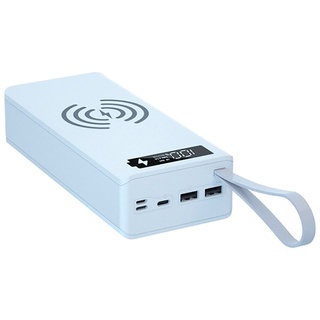 C16 Power Bank Box abnehmbar lötloser DIY 16x18650 QC Tragbare Ladegerät für Smartphone-Weiß mit drahtloser Laden normaler Typ