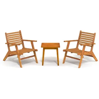 vidaXL 3-tlg Bistro-Set Massivholz Akazie