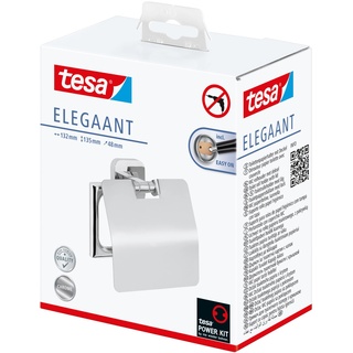 Tesa Toilettenpapierhalter Elegaant mit Deckel Chrom