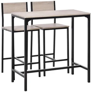 Homcom Bartisch Set 89 x 45 x 87 cm Natur