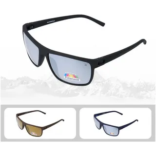 Gamswild Sonnenbrille UV400 GAMSSTYLE Modebrille polarisierte Gläser Damen Herren Unisex Modell WM3030 in blau, schwarz-grau, braun grau|schwarz