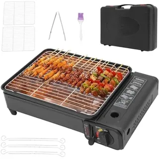 Campinggrill Gas 2200W Mini Gasgrill Tragbarer Tischgrill Gas BBQ Grill