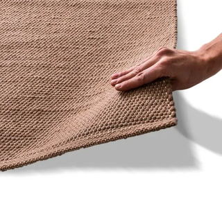 TISCA Webteppich Respect Plain 170 x 240 cm Wolle Braun Hellbraun