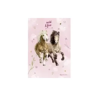 Pferde Freunde Kinderteppich rosa B/L: ca. 80x120 cm - rosa