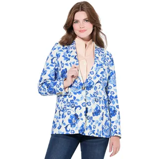 Ulla Popken Blazer floral Blau 48