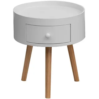 Mobili Rebecca Nachttisch Rebecca 38 x 38 x 46 cm Weiß/Braun