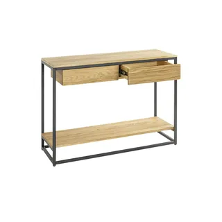 Haku-Möbel Eiche Konsolentisch 100 x 35 x 75 schwarz