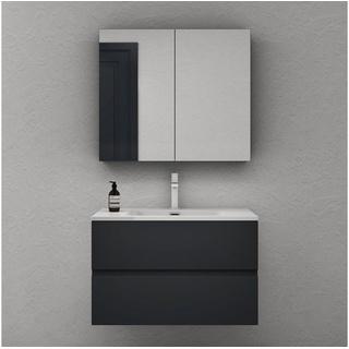 doporro Badezimmerspiegelschrank Wandchrank Aufbewahrungsschrank Badezimmer Spiegelschrank02 80 cm x 70 cm