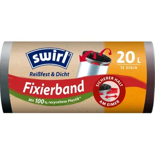 Swirl Fixierband-Müllbeutel 20 15 Stück