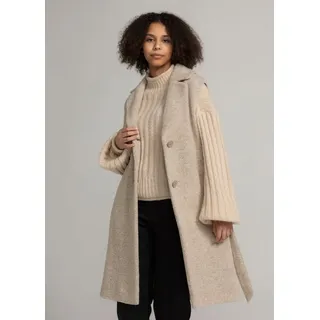 Manisa Steppjacke Wollweste Reverskragen beige 42 EU