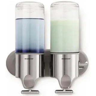 Simplehuman, Seifenspender + Seifenschale, Doppelspender
