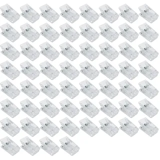 CLVPAI 60 Stück Federclips,Kunststoff klammern,Wandclips,Foto Clips,für Zuhause Büro Fotoposter(nicht geklebt)