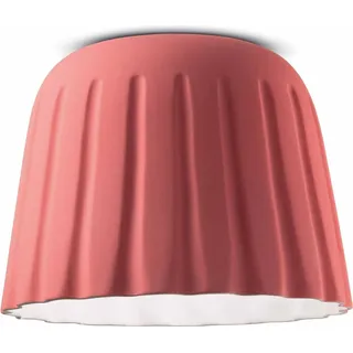 Deckenlampe Keramik E27 rund D: 40 cm Koralle Retro Keramiklampe - Rot
