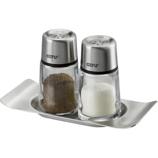 GEFU Salz- und Pfefferstreuer Brunch Glas Silber