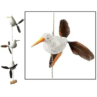 391077 Windspiel ┼ 3er Vogel-Girlande 80cm ┼ drehbare Schwänze