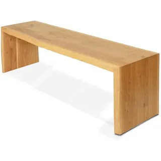 holz4home Massivholz Hocker Eiche 140 x 45 x 40 cm Braun