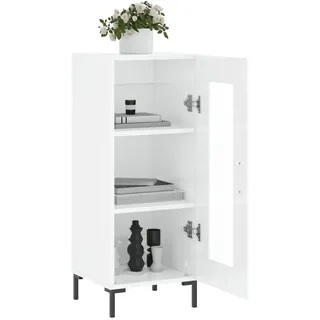 vidaXL Sideboard 34,5 x 90 x 34 cm Hochglanz-Weiß