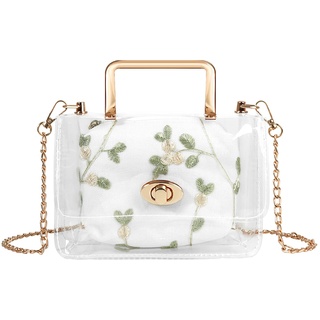 Linkidea Transparente börse Tasche, börsen und Handtaschen, 2 in 1 transparente Schultertaschen für Damen