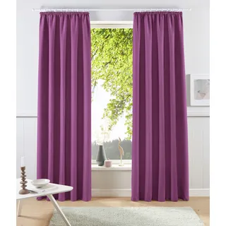 OTTO home Raja Kräuselband 140 x 145 cm Lila 2 St.