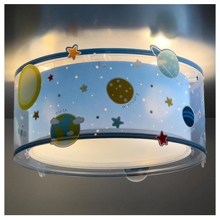 click-licht Deckenleuchte Kinderzimmer Deckenleuchte Planets in Blau E27 2-flammig, keine Angabe, Leuchtmittel enthalten: Nein, warmweiss, Deckenlampe, Deckenbeleuchtung, Deckenlicht blau