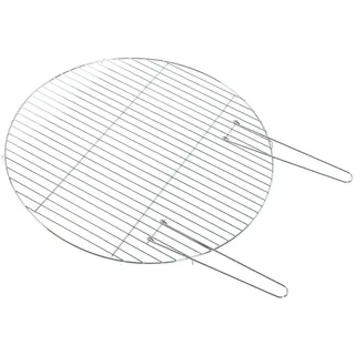 HOMESCAPES Abnehmbarer Grillrost mit Handgriffen, für Feuerschalen, 60cm Durchmesser