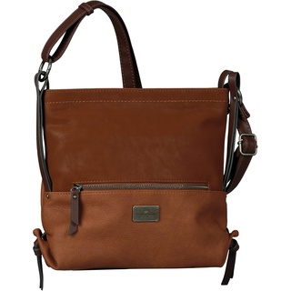 TOM TAILOR Elin Damen Umhängetasche Crossbody Bag Mittelgroß Cognac Braun