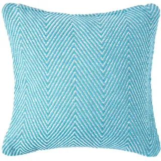 Homescapes Kissenbezug Halden 60 x 60 cm Blau