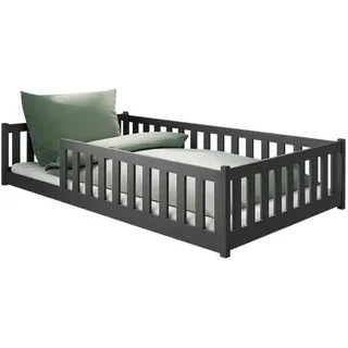 Kids Collective Jugendbett Kids Collective 120 x 200 cm Kiefer massiv grau