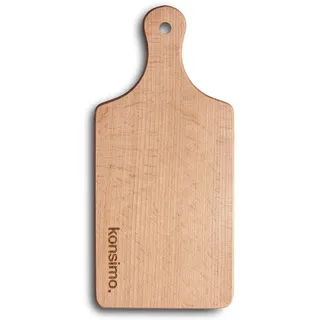 konsimo CONSILI Holz Schneidebrett Rechteckig Holzbrett Groß Massive Buche - 43x21,5x1,5 cm Braun