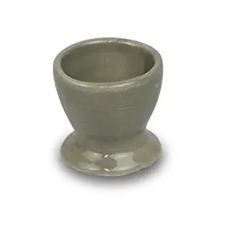 Quailzz® Wachteleierbecher Grey – Handbemalter Eierbecher für Wachteleier – Perfekte Passform für Wachteleier – Keramik Eierbecher in Grau – Frühstückszubehör & Geschenkidee für Wachtelfans