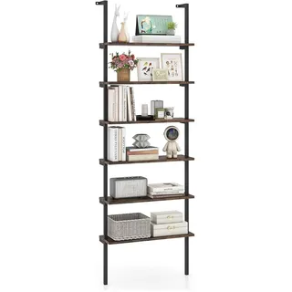 Costway Bücherregal 60 x 20 x 183 cm Braun