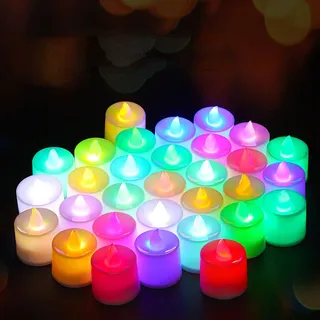 Led-teelichter Aus Kunststoff, Romantisches Design, Rauchfrei, Batteriebetrieben, Für Drinnen Und Draußen, Umweltfreundlich