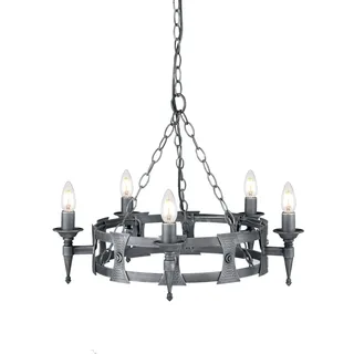 Elstead Lighting Elstead Elstead Lighting Kronleuchter Saxon 5xE14 H:42 Ø:60 SAX5-BLK-SIL