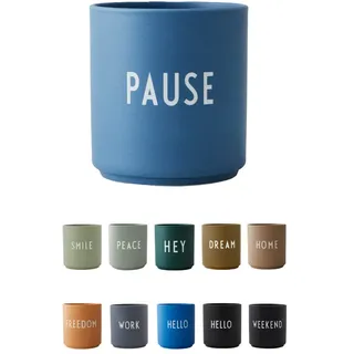 Design Letters Kaffeebecher PAUSE | Porzellan Kaffeetasse Ideal für Osterdeko & Ostergeschenke | Ostergeschirr | Lieblingsbecher Tasse mit Spruch | Osterdeko Modern | Dekorative Kaffeebecher 250 Ml